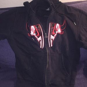 Jordan Retro 1 Bulls Hoodie Rare Large Air